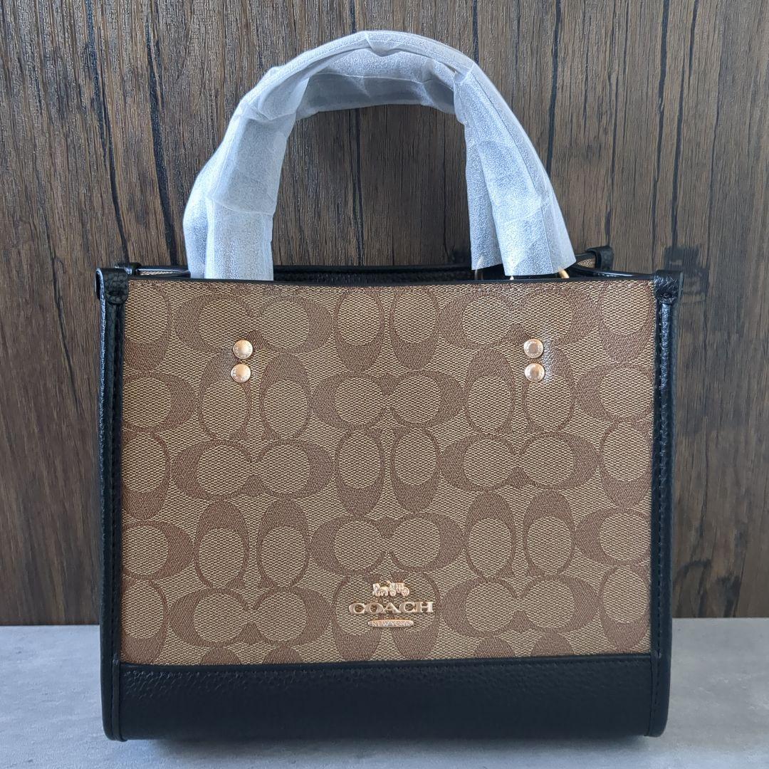 【新品】COACH　デンプシー トート 22 シグネチャー キャンバス