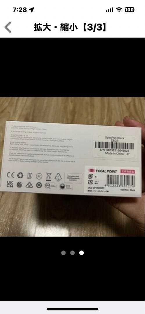 純正のイヤホン