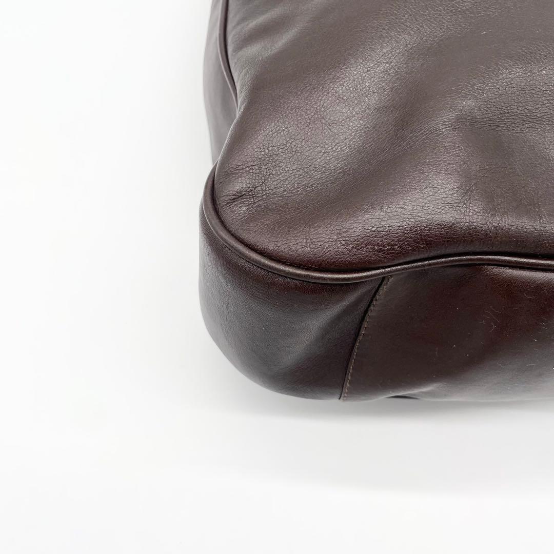 GUCCバンブー　2way ショルダーバッグ　ハンドバッグ　レザー　ブラウン