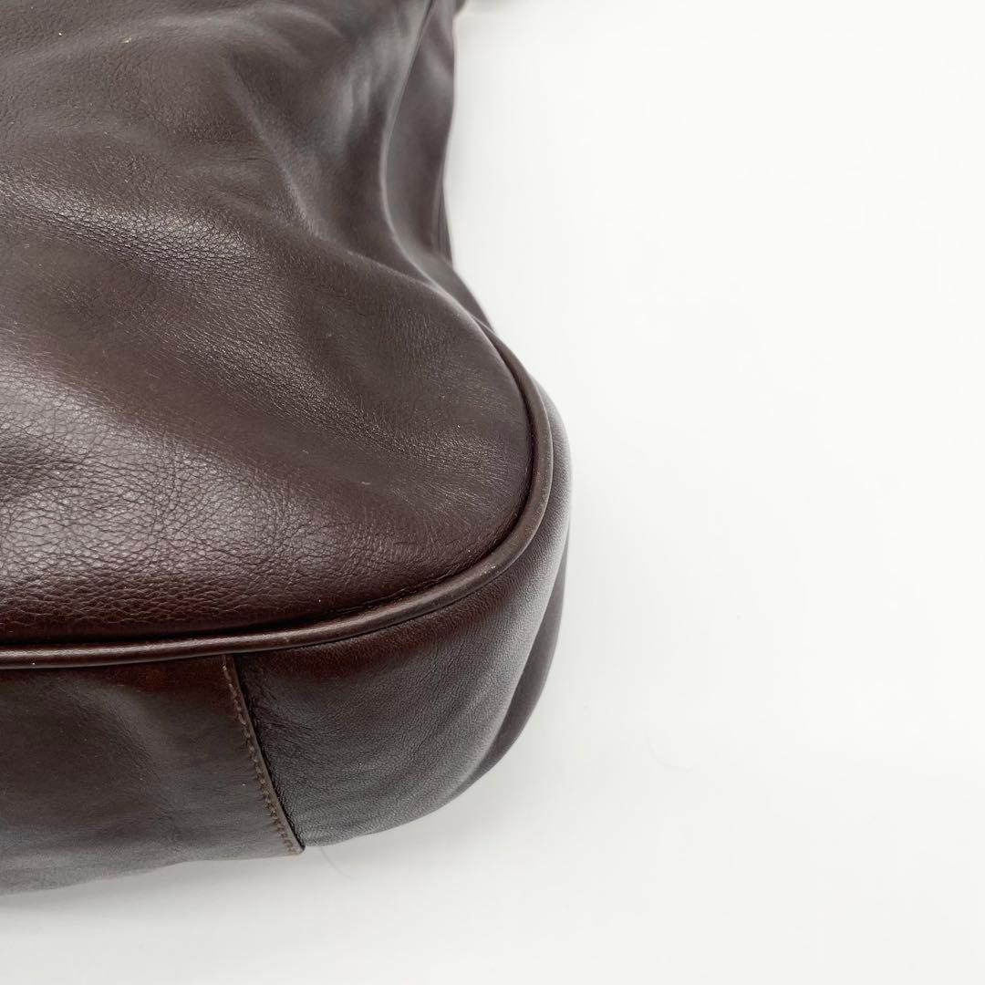 GUCCバンブー　2way ショルダーバッグ　ハンドバッグ　レザー　ブラウン