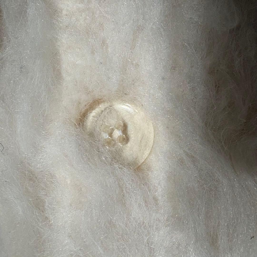 タグ付き新品✨ユナイテッドアローズ　ファーリーオーバーカーディガン シャギー　白