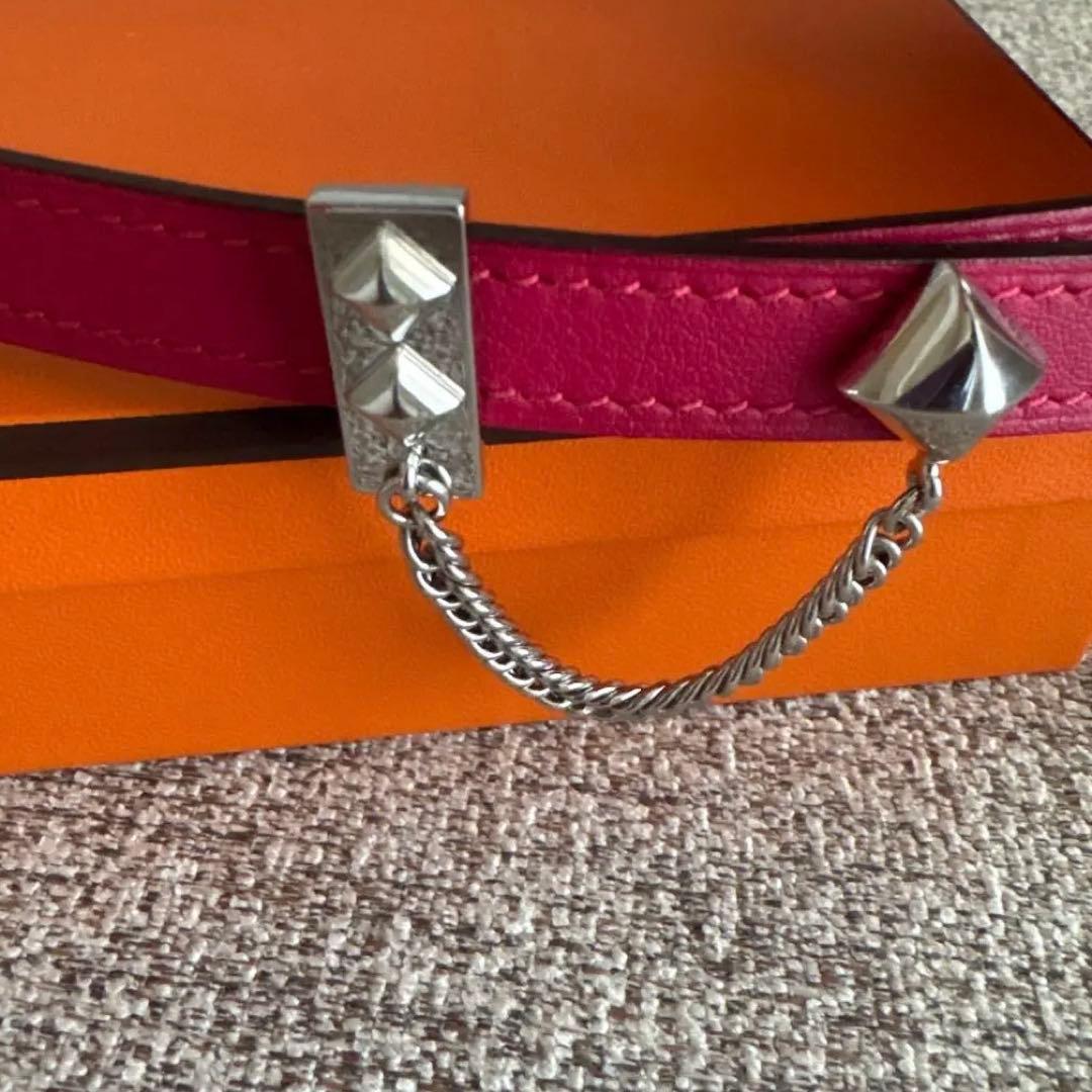 エルメス　ベルト　リバーシブル　コリエドシアン　ピンク　Z刻印