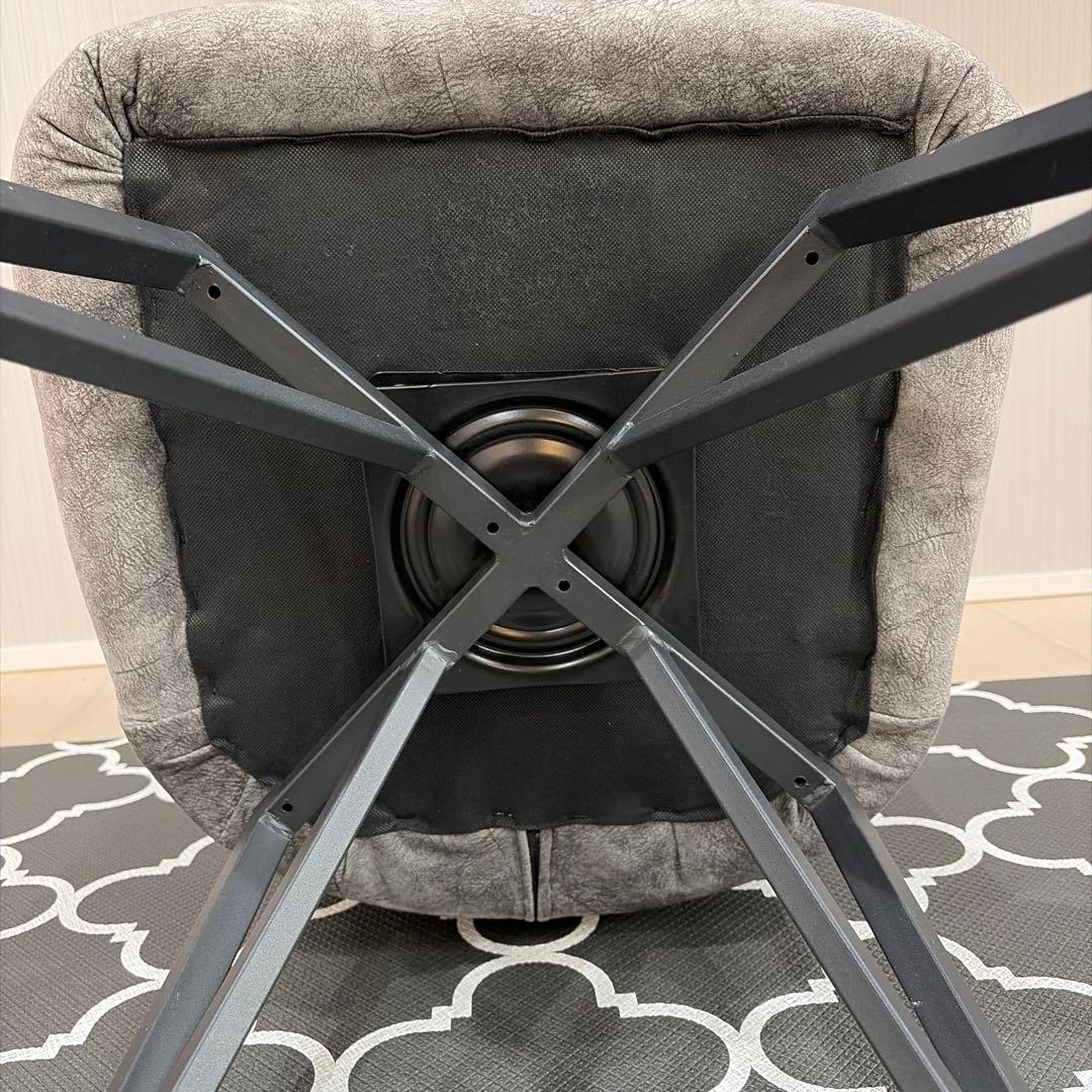 【ダイニングチェア 4脚セット】回転チェア 座面高45cm グレー スチール脚