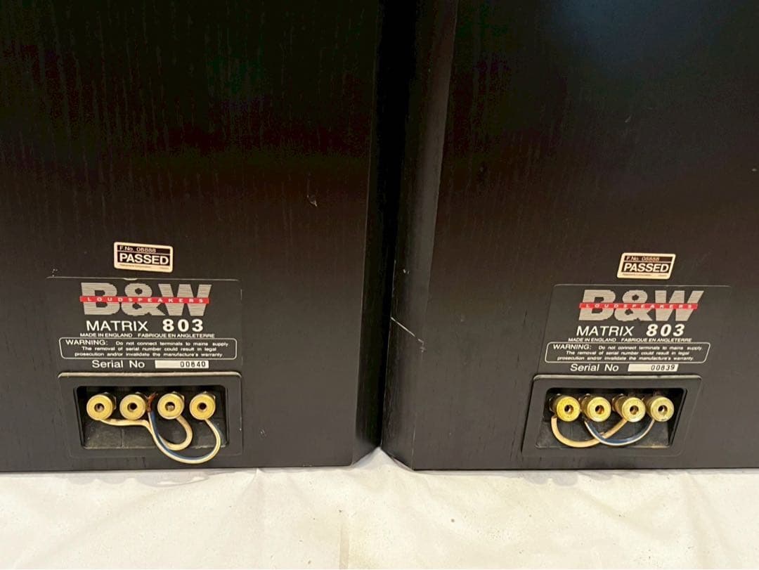 Bowers & Wilkins B&W MATRIX 803 音出し確認済