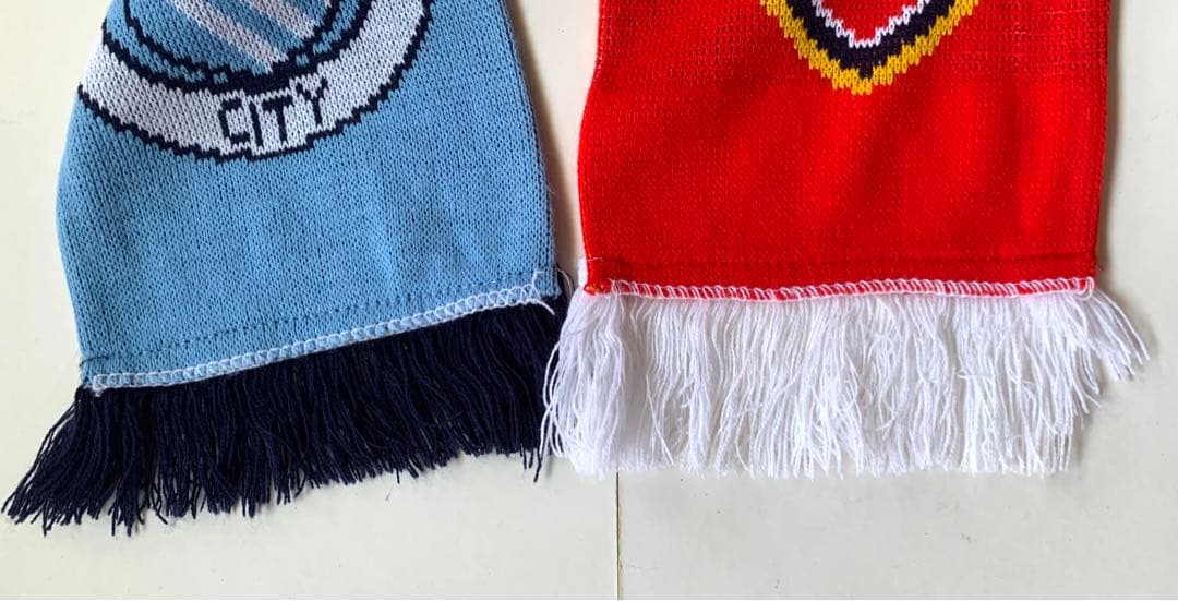 マンチェスターシティ vs アーセナル マンC arsenal スカーフ 英国