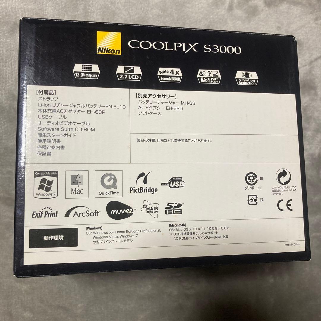 Nikon ニコン　COOLPIX S3000 中古品