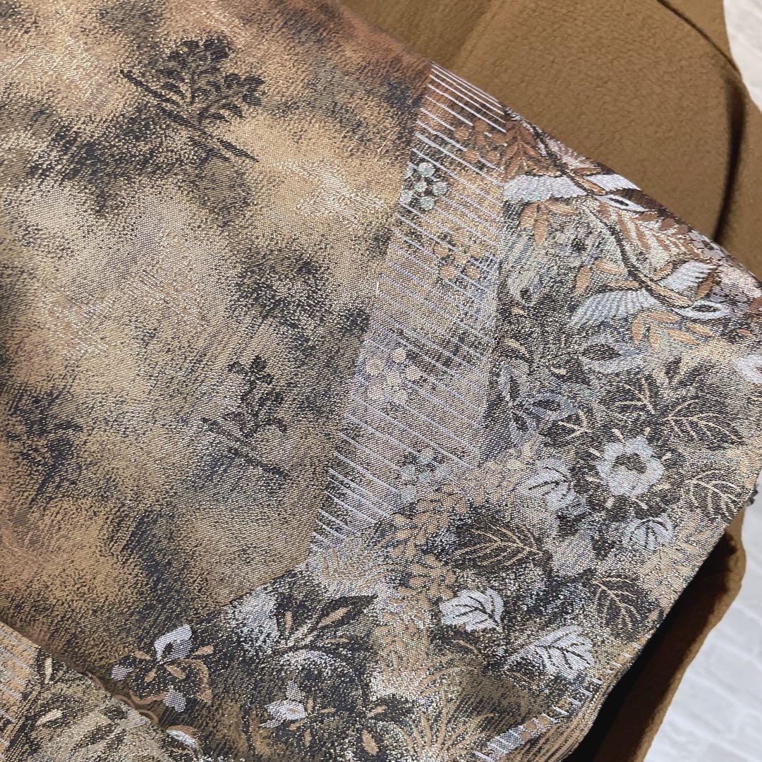 訪問着　フルセット　鳥　猫　鼠　旬　落款　可愛らしい　金駒刺繍　Q4