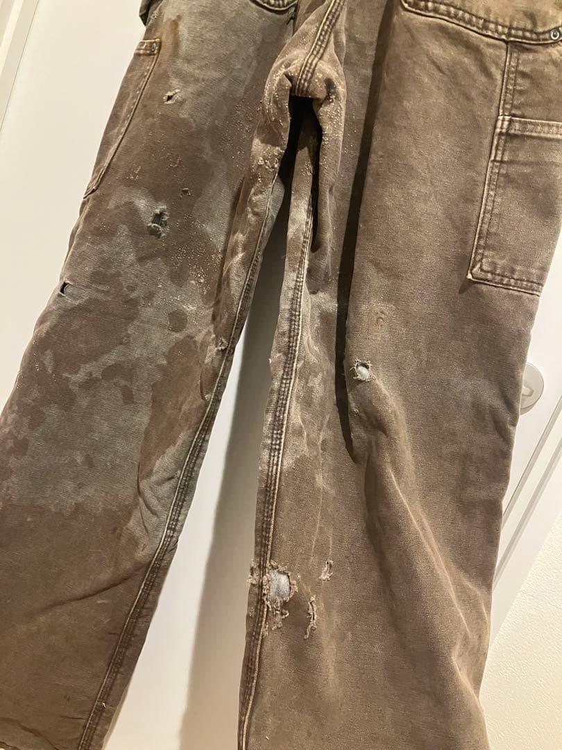 f*i様 激渋　美ボロ　Carhartt ダブルニー　オーバーオール usa製
