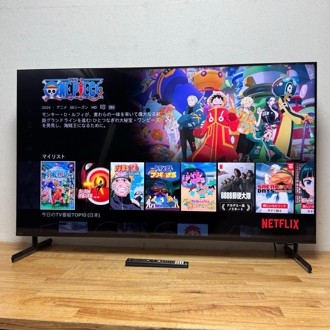 SONY 65V型 4K 液晶テレビ BRAVIA KJ-65X80K アプリ○