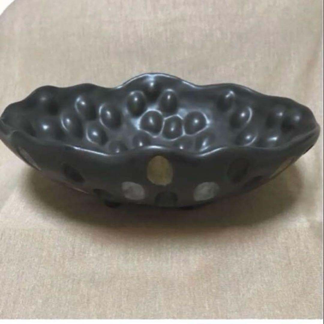 和モダン　作家　個性的　アート　盛り皿　器　鉢　フラワーベース　花器