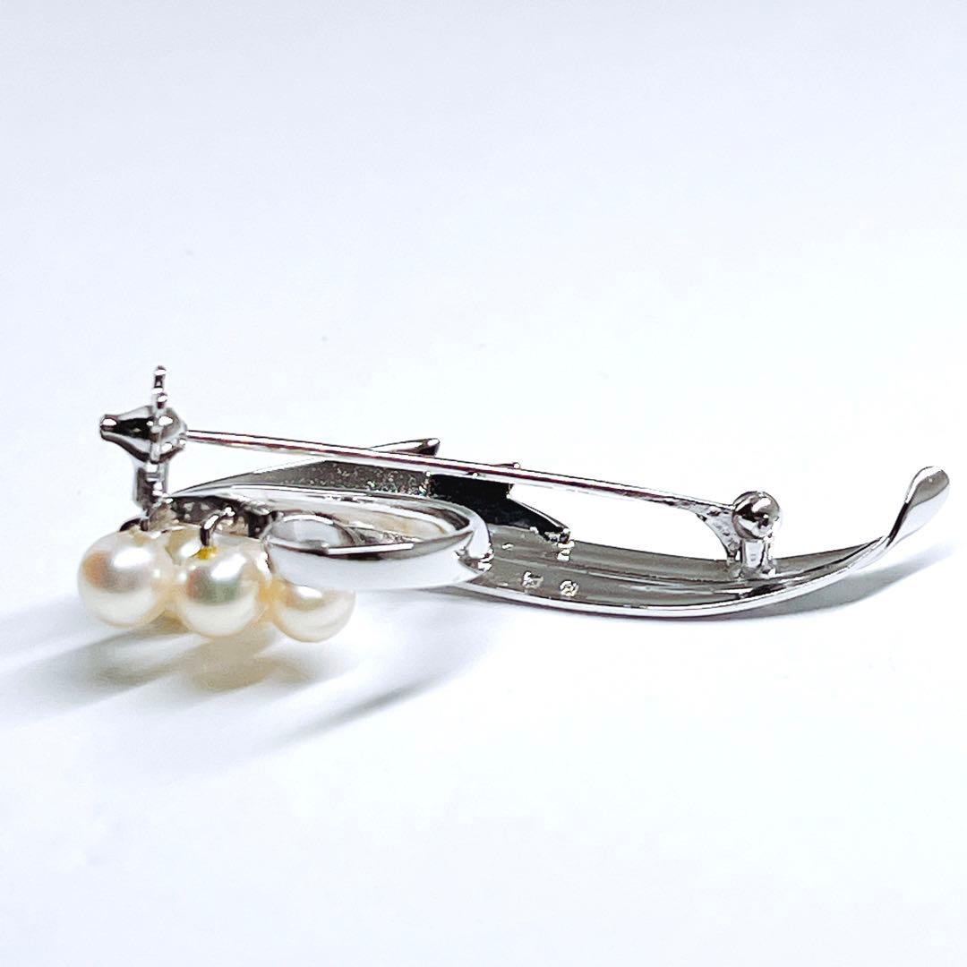極美品✨　MIKIMOTO ミキモト パール　ブローチ　コサージュ　リーフ