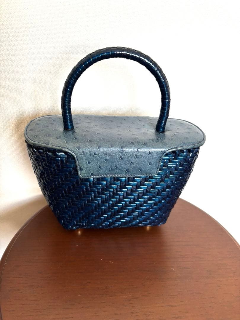 ☆capafカゴバック handmade in ITALY ネイビー