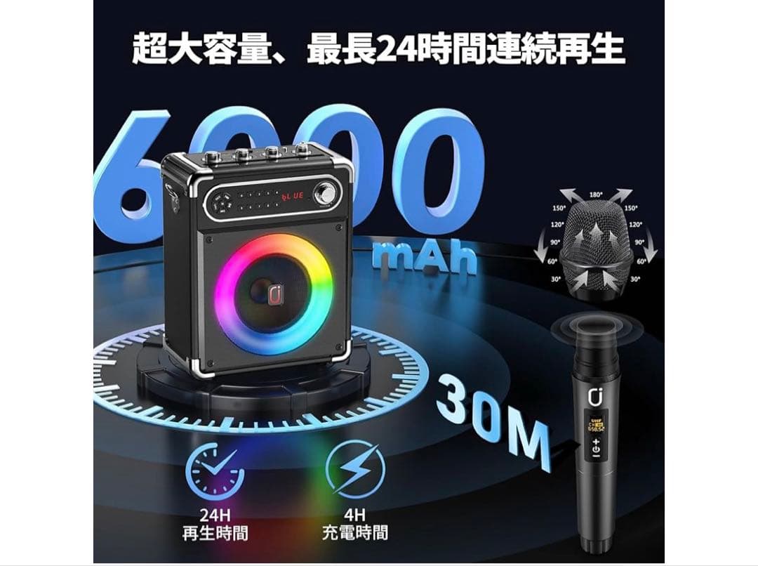 512350 JYX スピーカーセット 拡声器 ワイヤレスマイク２本