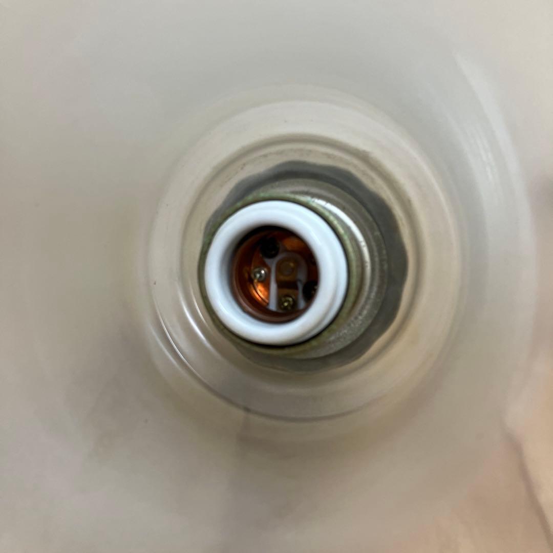 D-2 ⑦ 昭和レトロ フリル型 ガラスシェード ペンダントライト シーリング