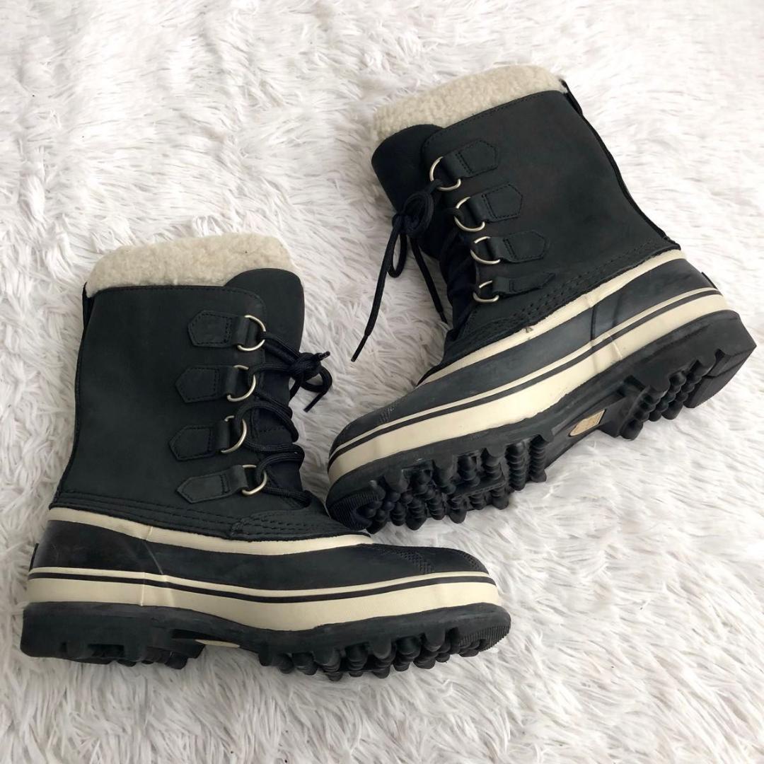 ブーツ レディース 24 黒 SOREL CARIBOU ソレル カリブー 防寒