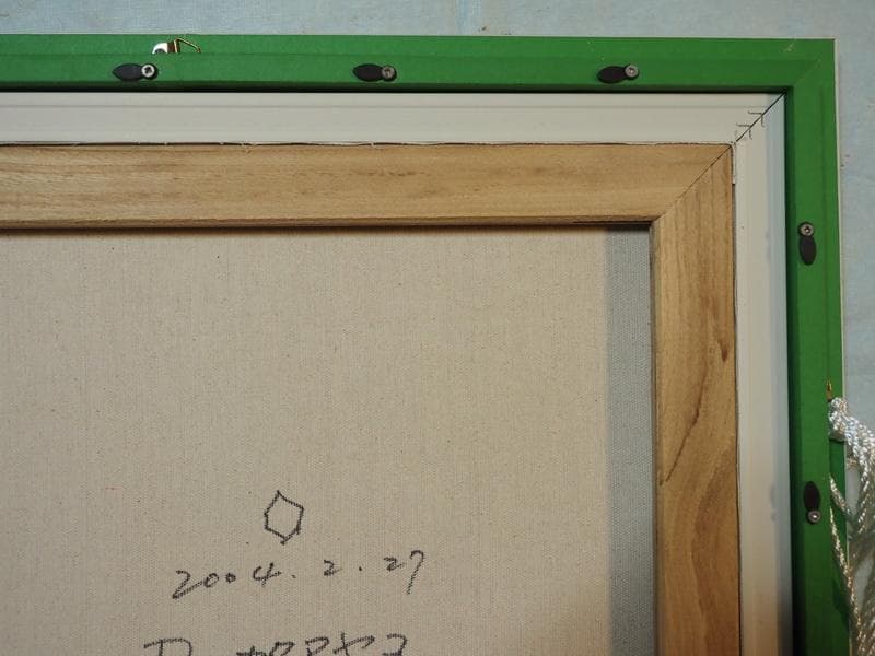 F6 絵画　 油彩　ロッカク アヤコ「女の子」 サイン　 肉筆手描き　額装済み