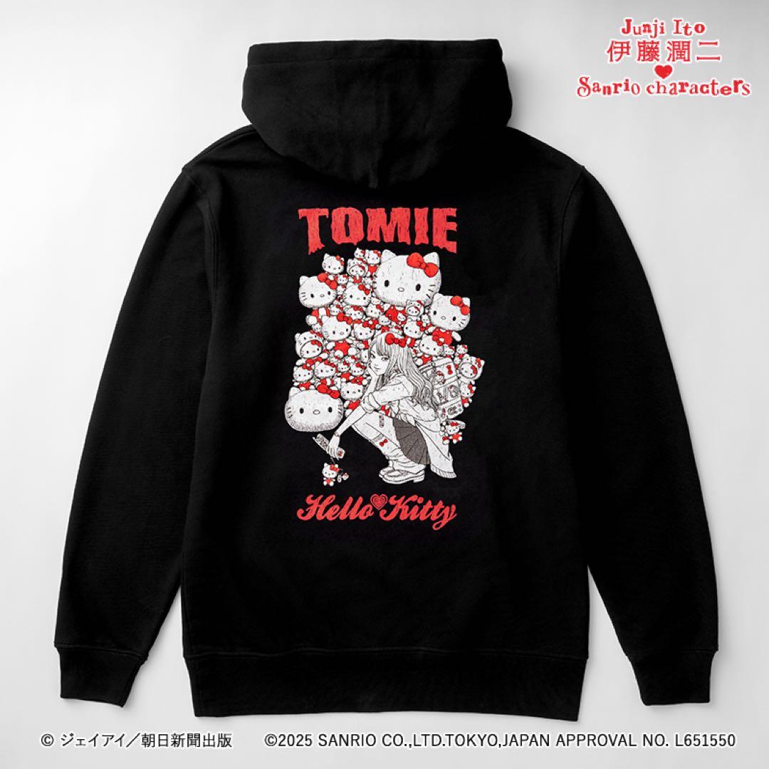 伊藤潤二×サンリオキャラクターズ パーカー ギャル富江×ハローキティ　　xL