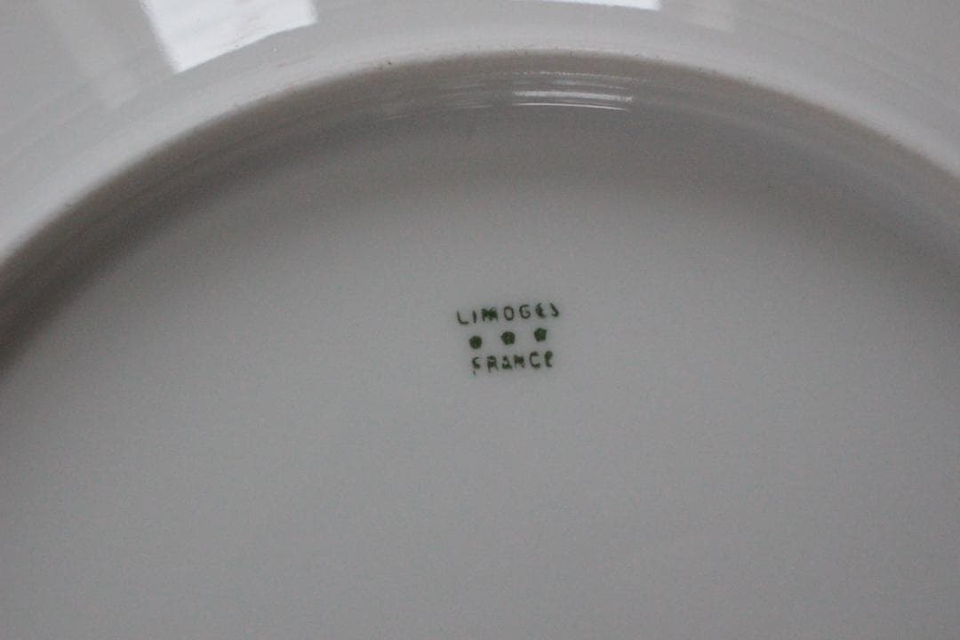 maman様2枚おまとめ　Limoges【リモージュ】スミレのデザートプレート