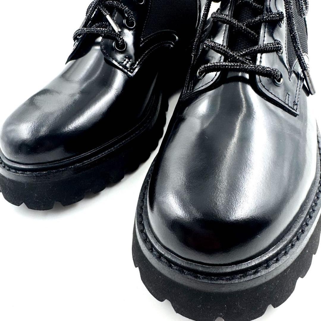 ⭐未使用⭐スタッカート　リード　ニット　コンビ　レースアップ　ブーツ　24.5