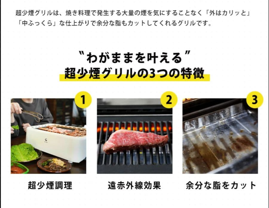 超少煙グリル GLAMP ブラック