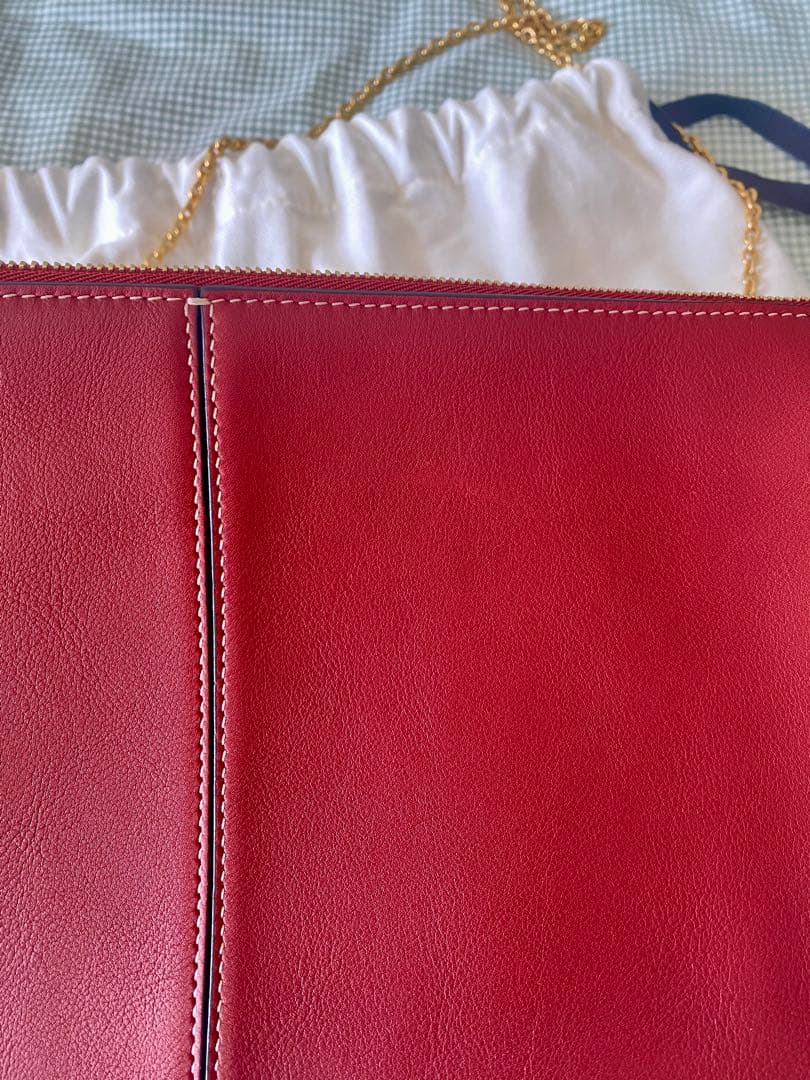 カ*シ様 CÉLINE セリーヌ レッドショルダーバッグ