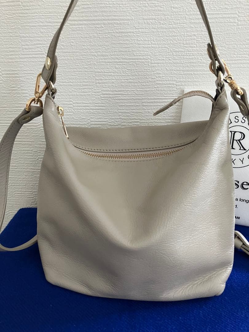 ☆最終お値下げ☆ラシット ソフトレザーショルダーバッグ　2way グレージュ