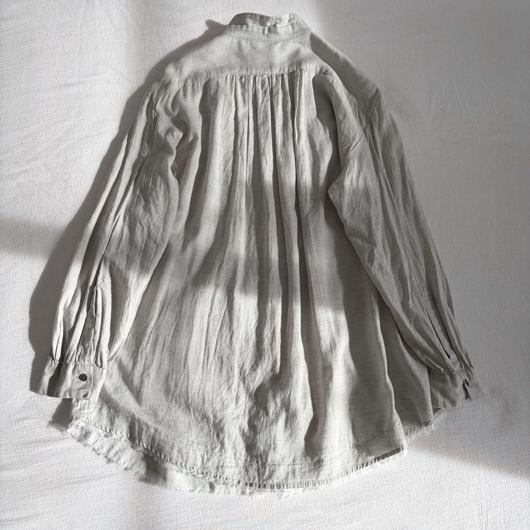 パドカレ pas de calais ▲∵゜コットンウールシャツ　ちび襟　日本製