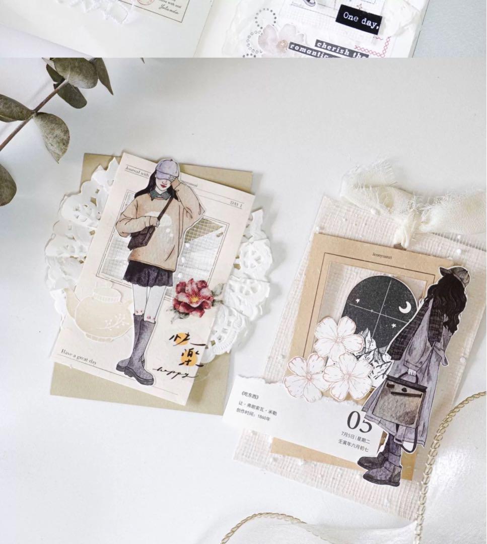 ⭐️SALE⭐️媛子文创《复古女孩》海外マスキングテープ　マステ 【1872】