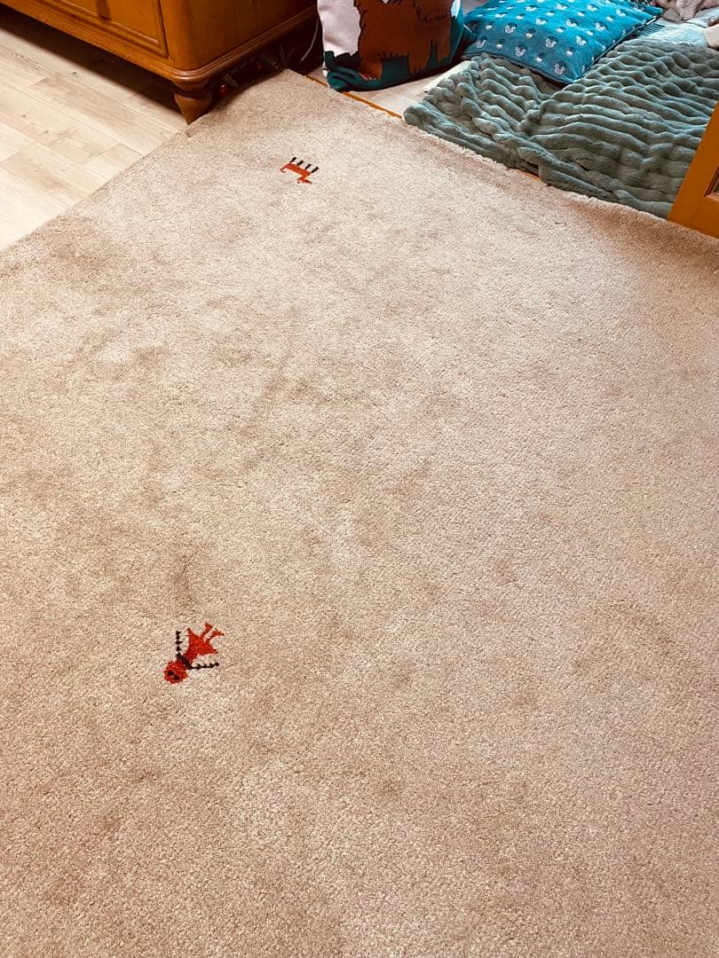 ギャッベ大判期間3Ｗ美品ペルシャ絨毯