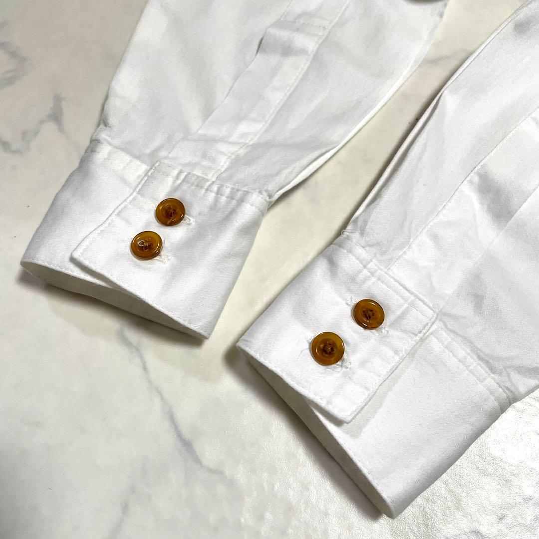 ヴィヴィアンウエストウッド リボンタイシャツ ブラウス ホワイト オーブ刺繍 1