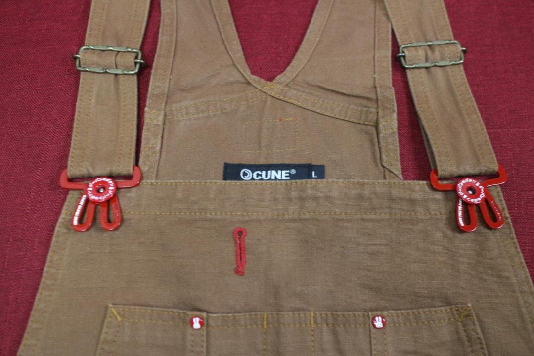 CUNE　ウサギ　オーバーオール　うす茶　Lサイズ