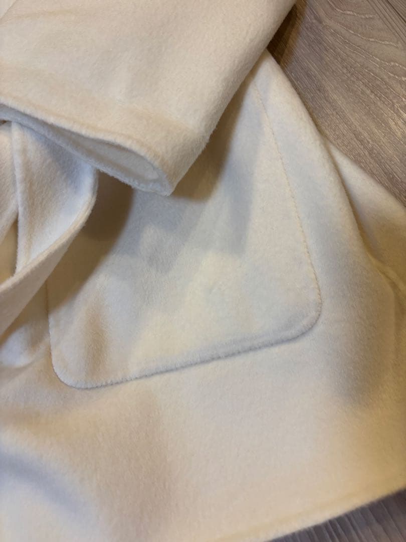 Mila owen ミラオーウェン　共布ベルト付ハーフ丈フードリバーコート