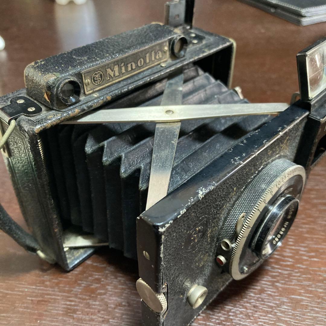 ミノルタ　クラシックカメラ　蛇腹　乾板