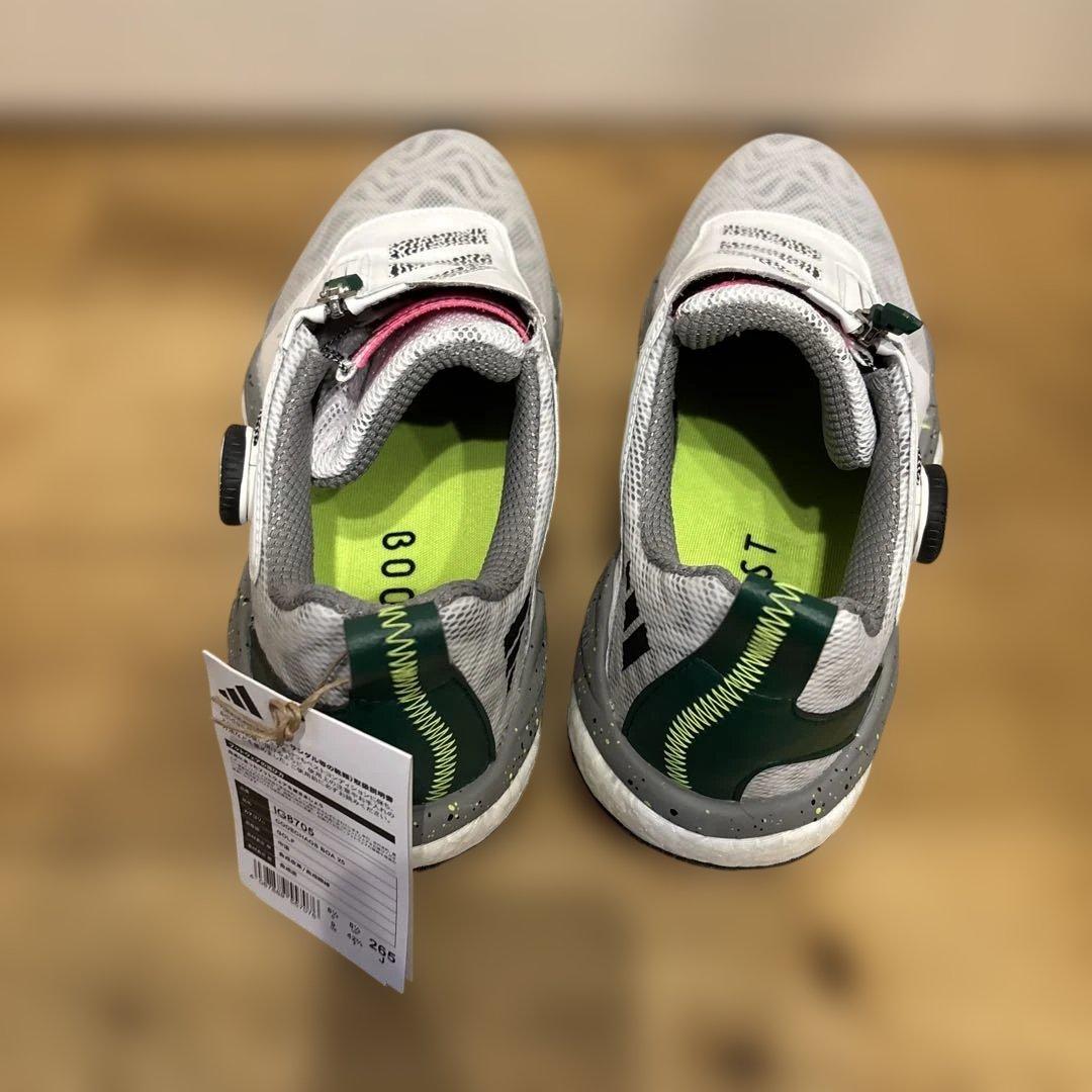 adidas ゴルフシューズ BOAシステム グレー　ホワイト　26.5センチ