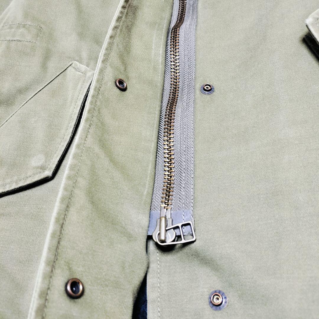 フレッドペリー モッズコート ライナー ストライプ 刺繍 カーキ 10 L