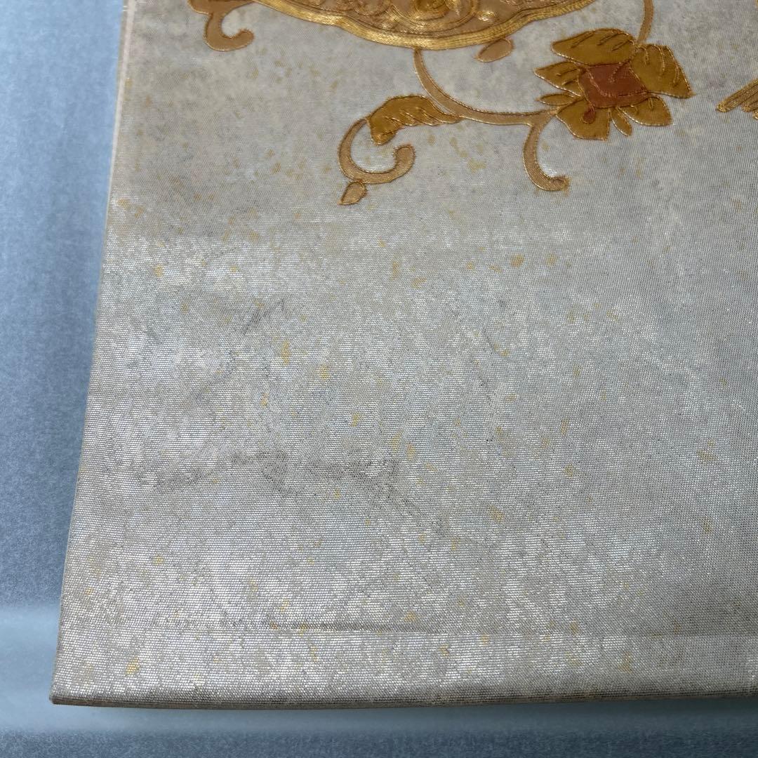 金色系 刺繍入り 太鼓柄袋帯0105