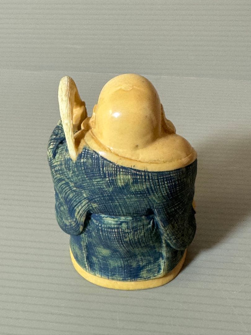 2733 根付　置物　2客　骨董品　古美術　布袋　仏像 七福神