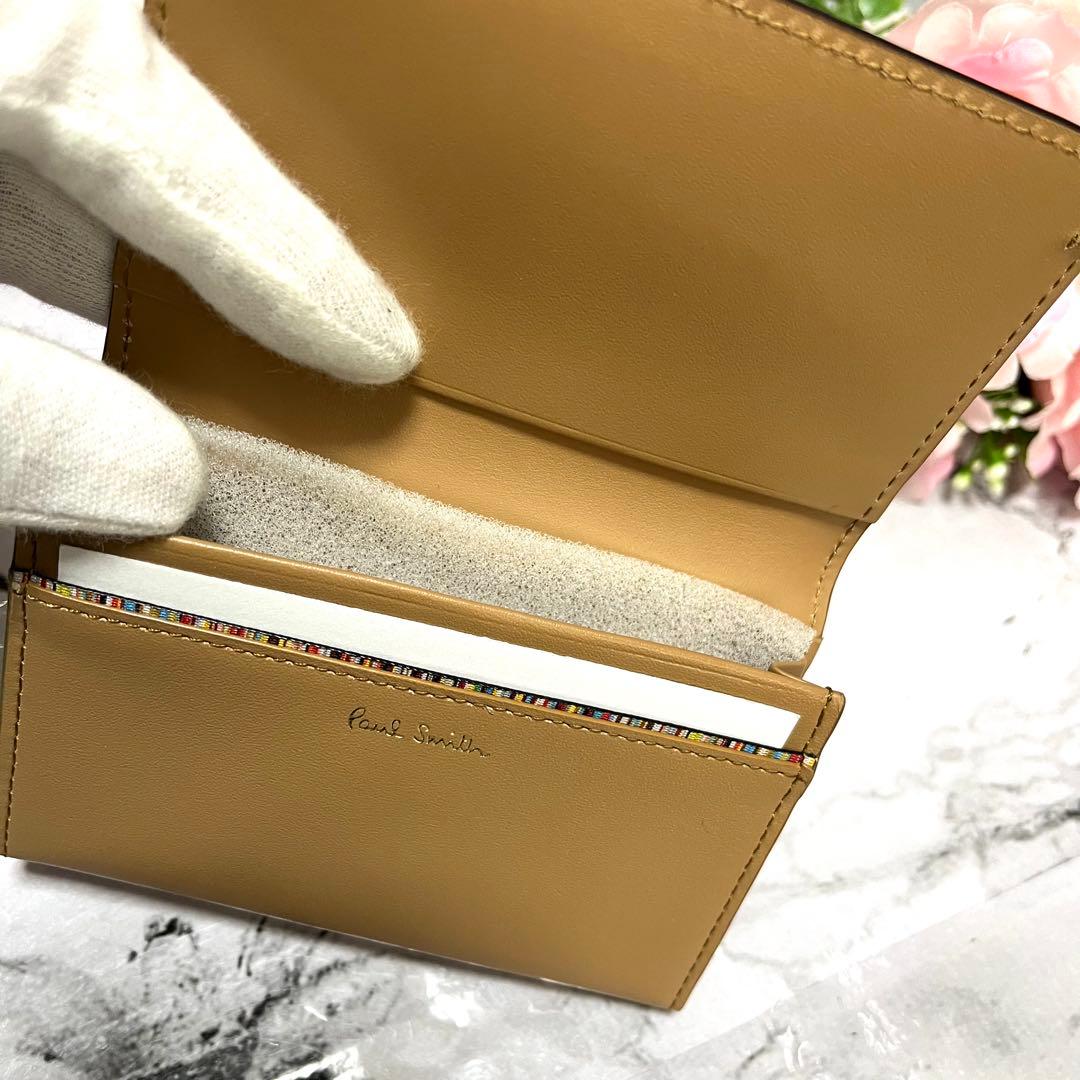 【未使用品】ポールスミス 名刺入れ カードケース レザー ネイビー