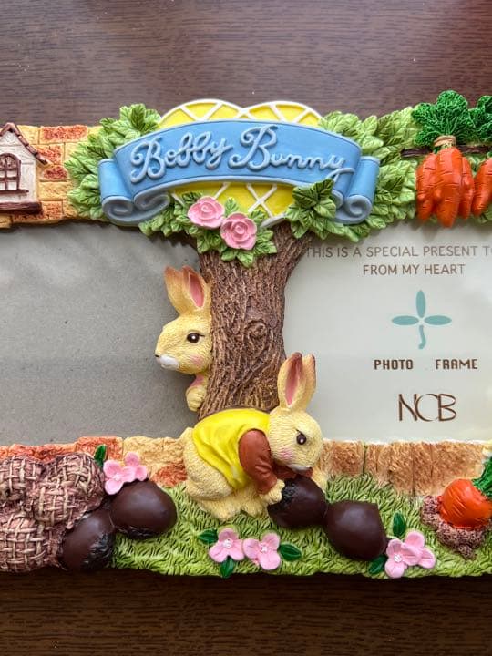 メルヘンシリーズ　うさぎ　フォトフレーム　アンティーク