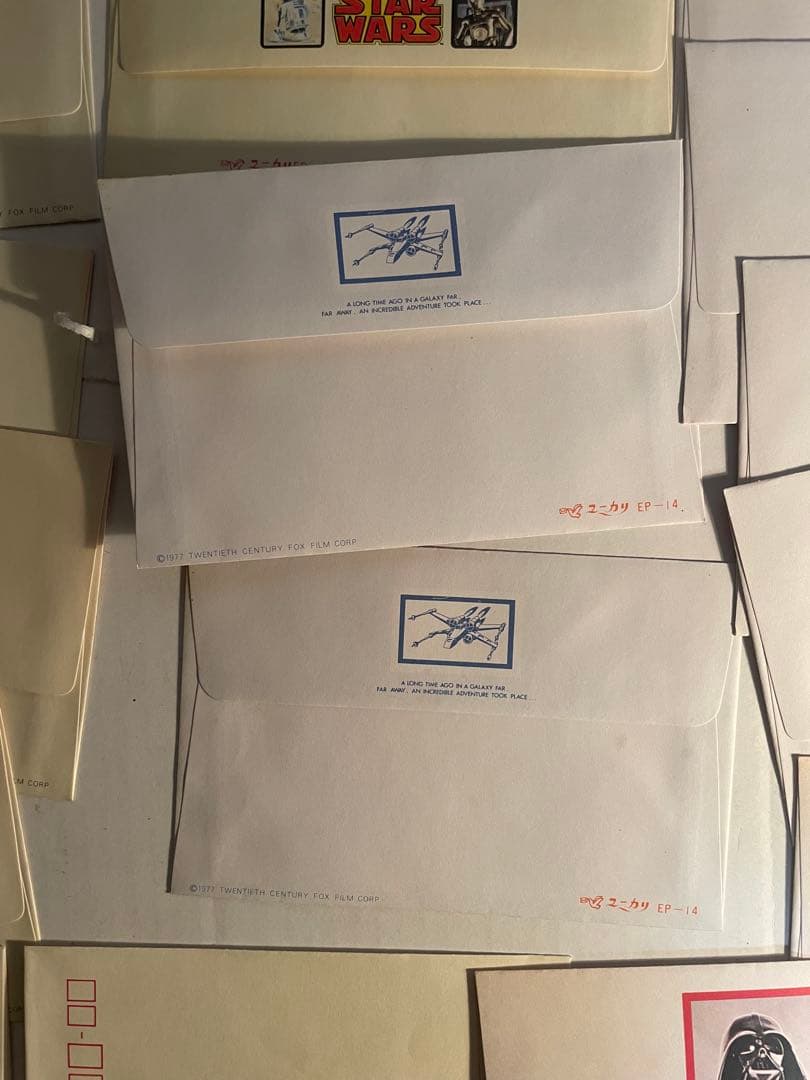 当時物 STAR WARS ファイル付便箋封筒セット 5種 ユニカ 1977