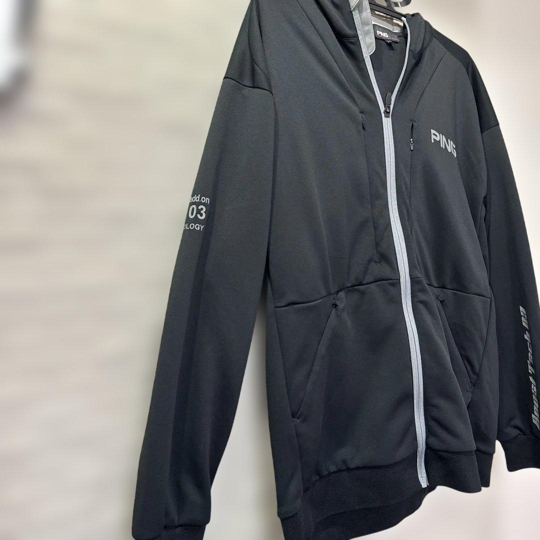 PING フルジップフーディ ブラック