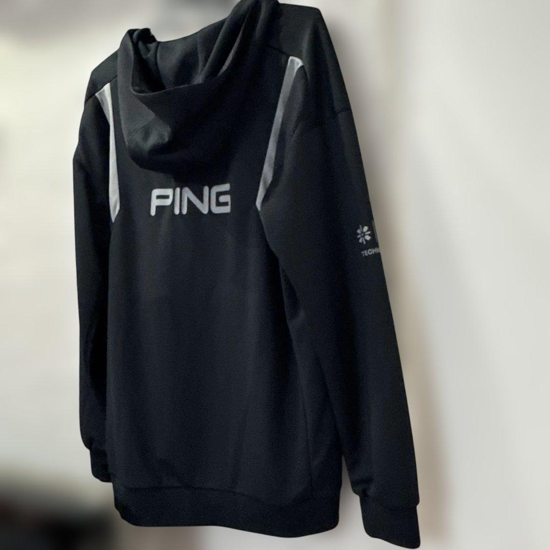 PING フルジップフーディ ブラック