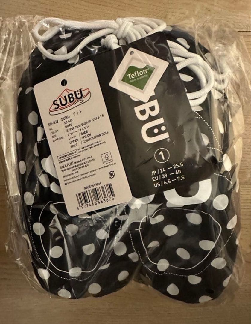 新品SUBU DOTS スブ 水玉 ドット　サンダル　size 1