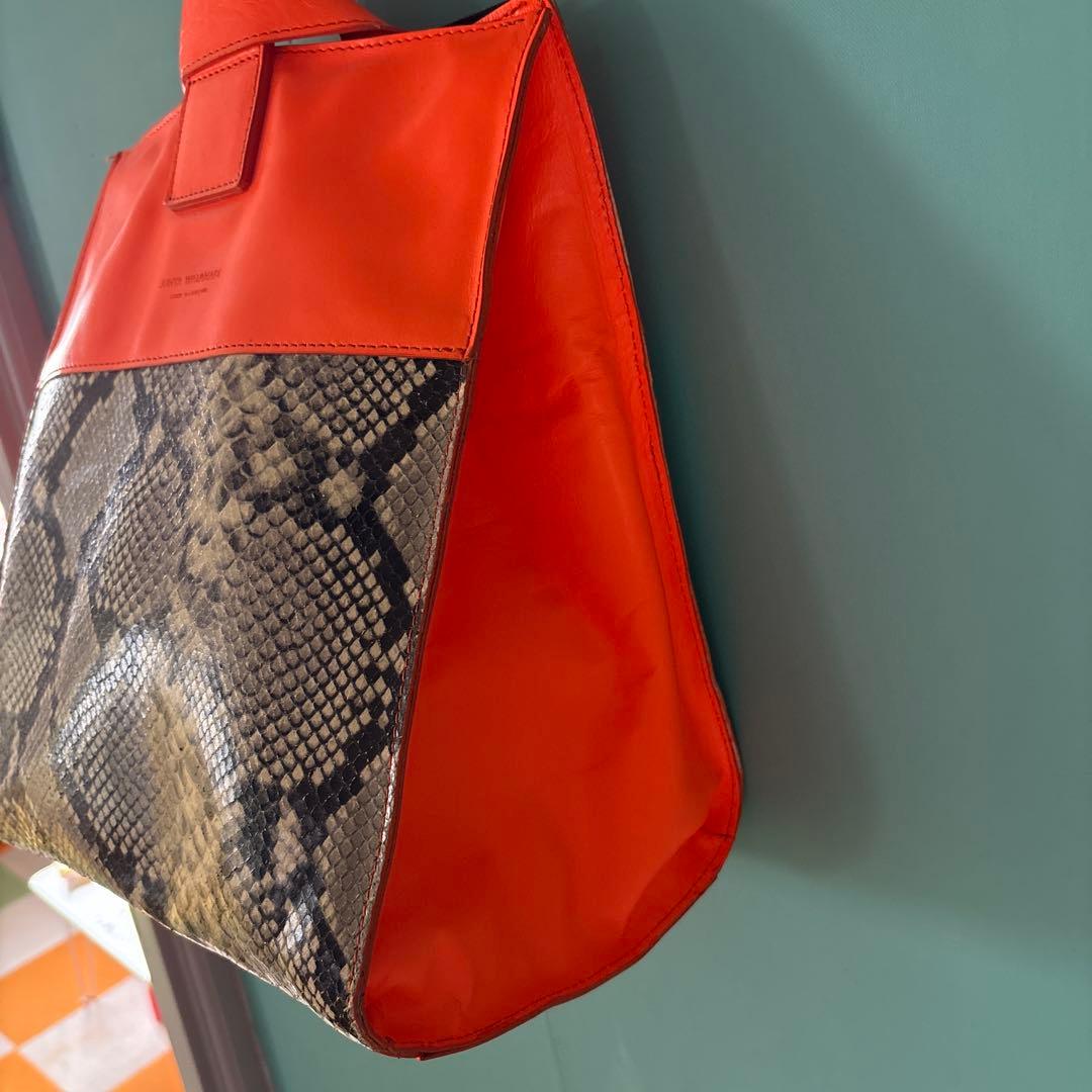 JUNYA WATANABE オレンジ パイソン柄 バック