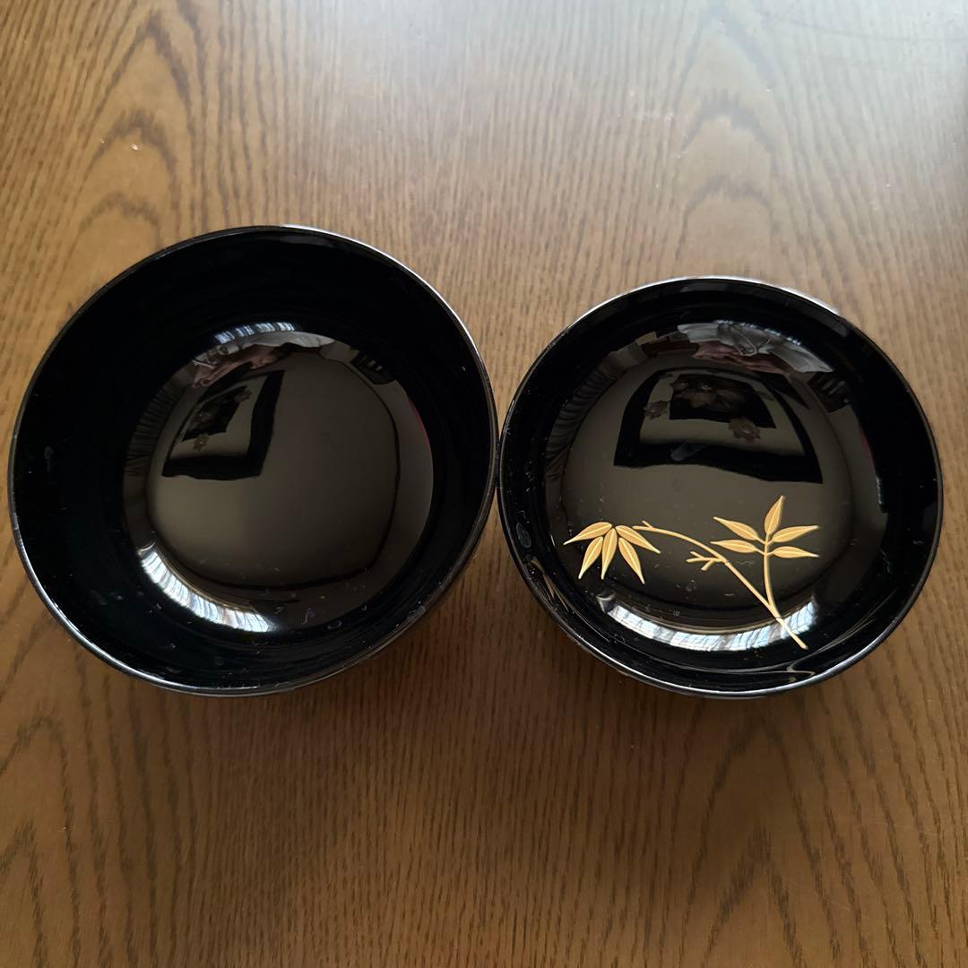 象彦　黒塗り蓋付吸物椀