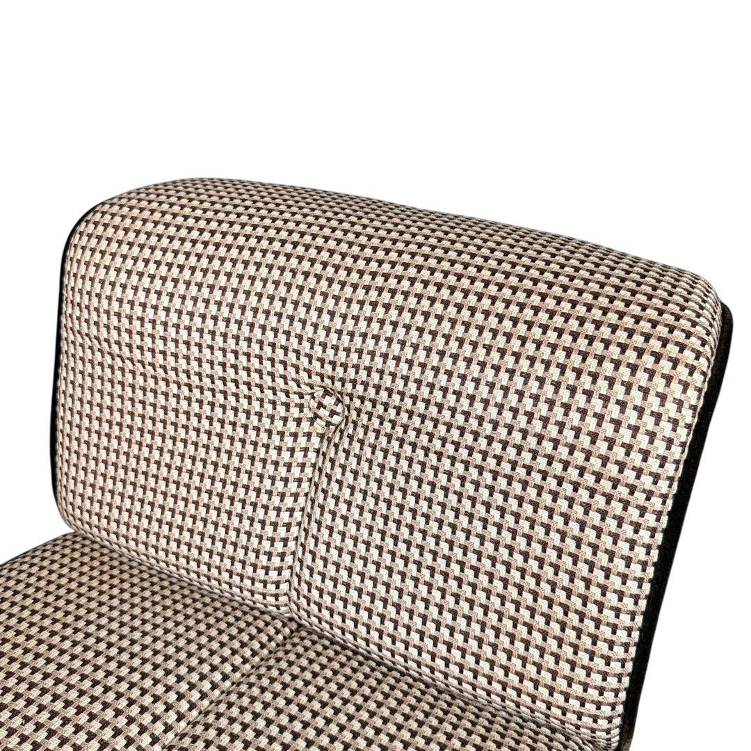 HR788 カリモク60 復刻プレート　総柄　1Pソファ　ベルベット