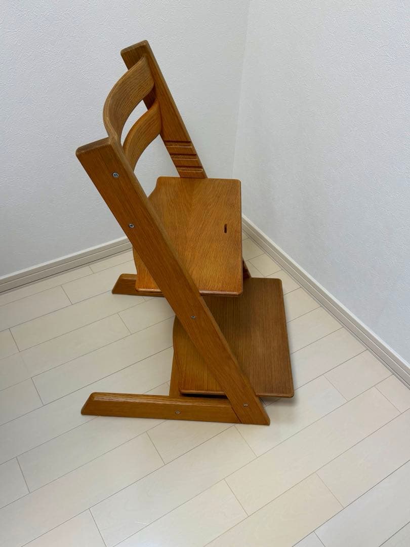 木製ハイチェア 調整可能 ナチュラルウッド