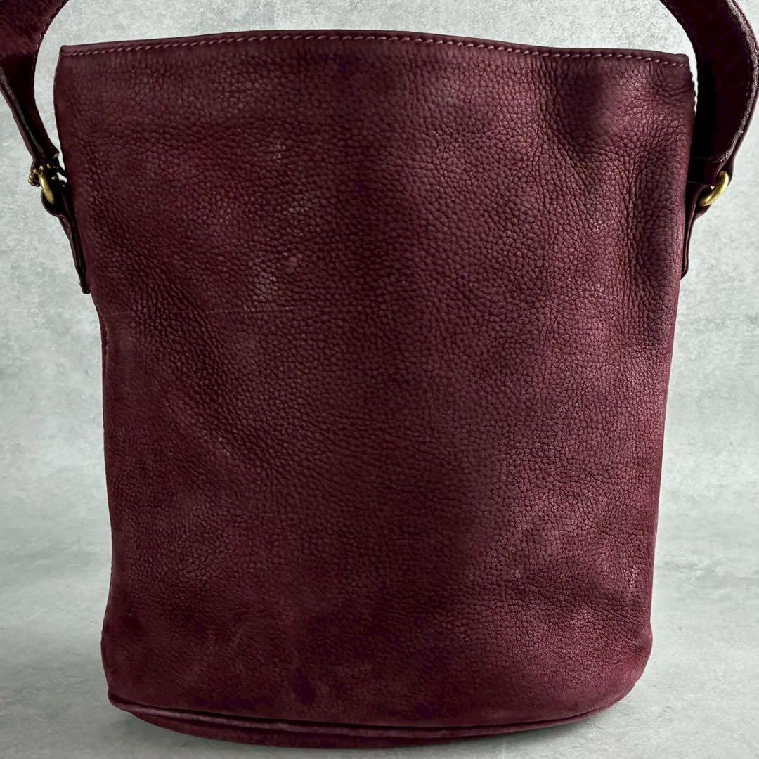 ✨稀少カラー✨美品✨オールドコーチ　バケットバッグ　肩かけ　ヌバックレザー