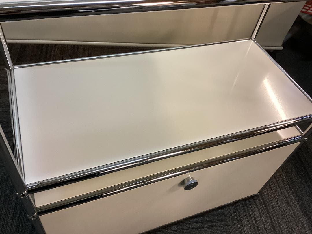 ヘ*ン様 USMハラー オープンキャビネット シェルフ ピュアホワイト　引き出し