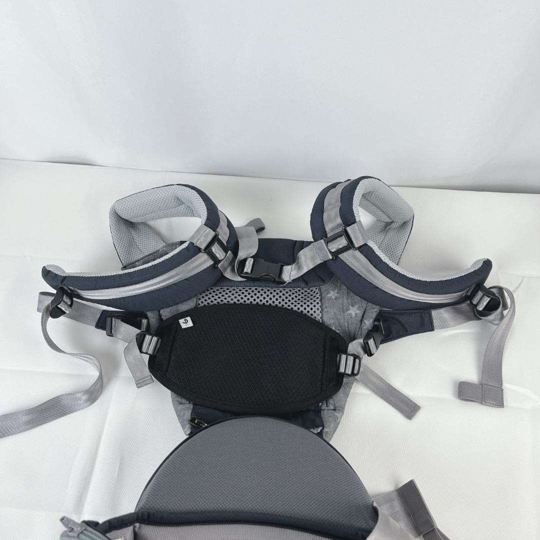 美品☘️ ミキハウス ポグネー ベビーキャリア ブラック　ヒップシート
